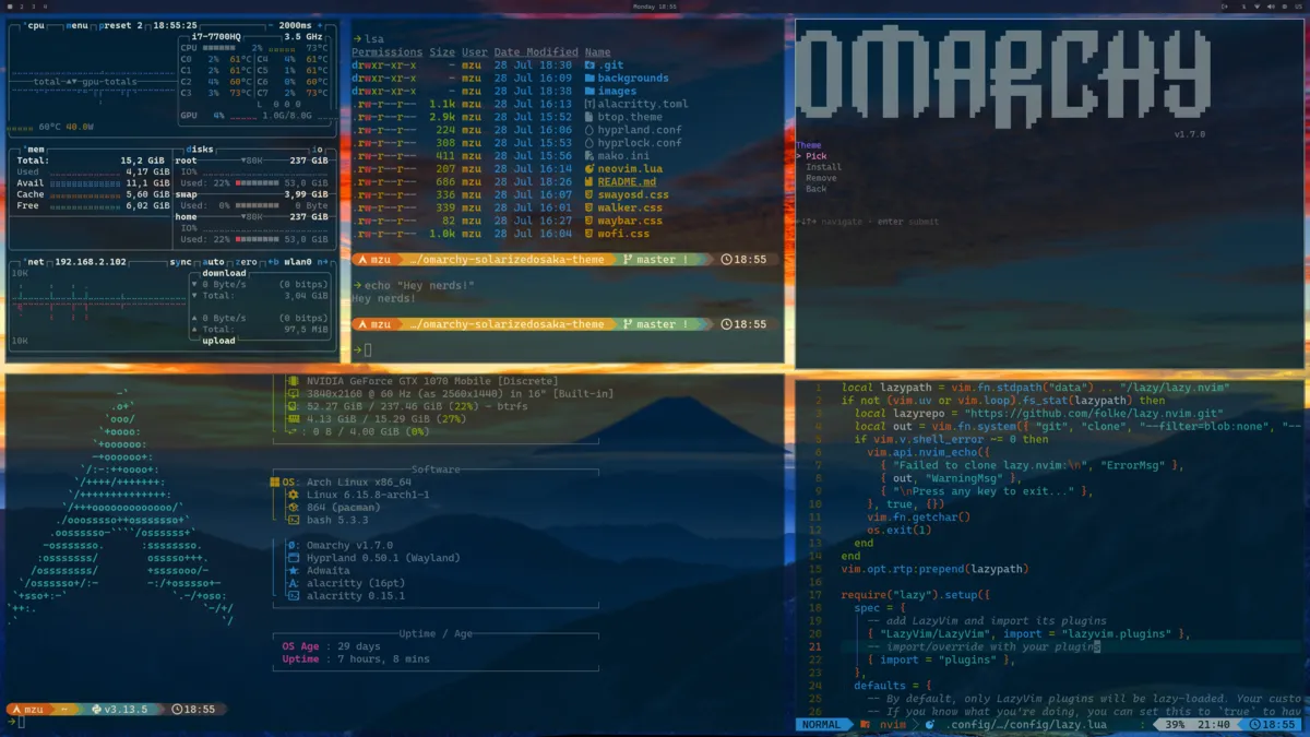 Solarized Osaka theme screenshot