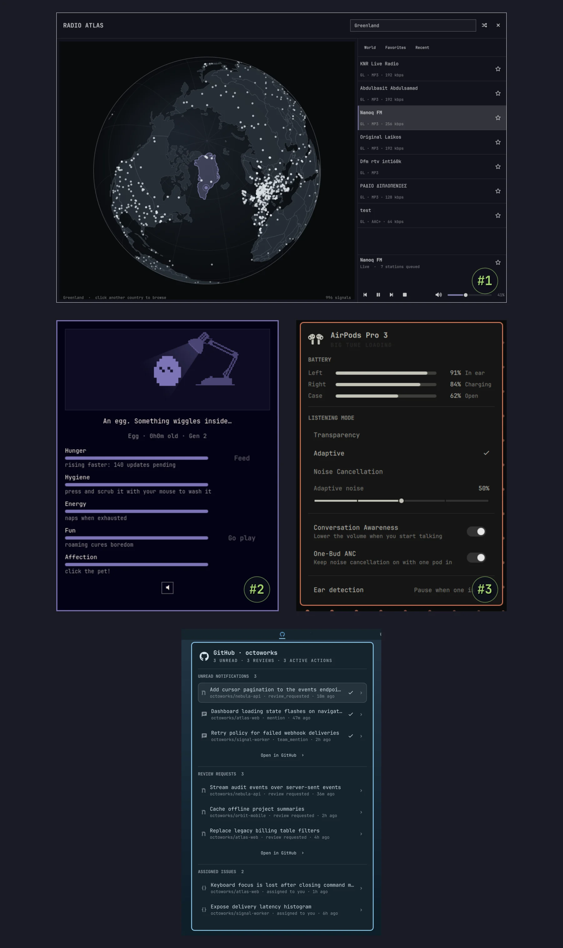 Radio Atlas, Omagotchi, AirPods และ GitHub